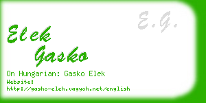 elek gasko business card